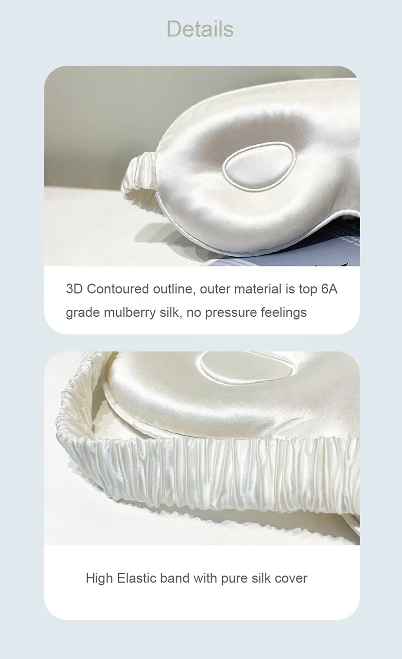 OEKO-TEX100 22momme шелка 3d маска для глаз путешествий чистого и атласа 3D шелковая