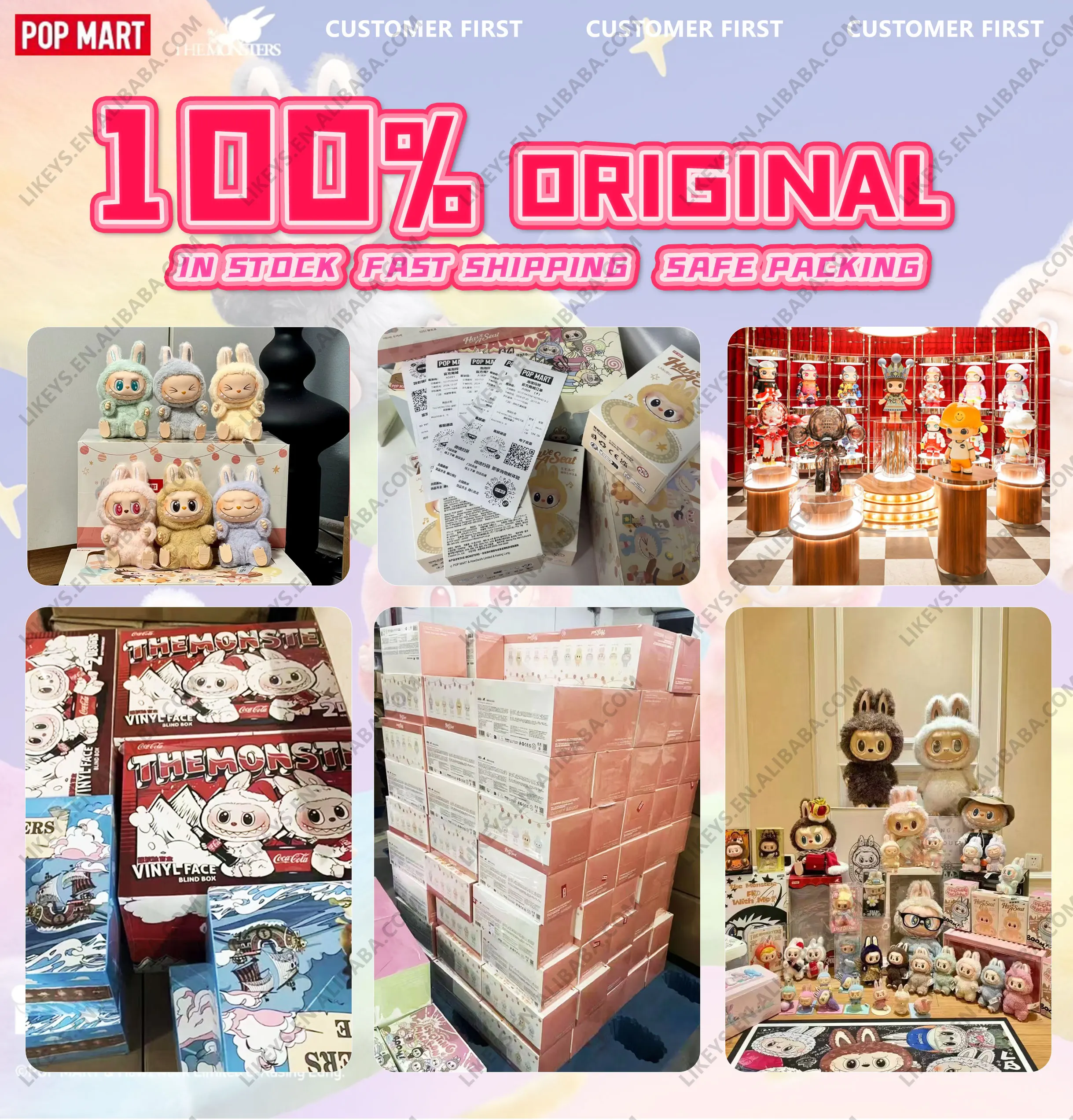 POP MART Labubu 3.0 未開封BOX Labubu Blind Box Mystery Box - Authentic Popmart Plush Dolls