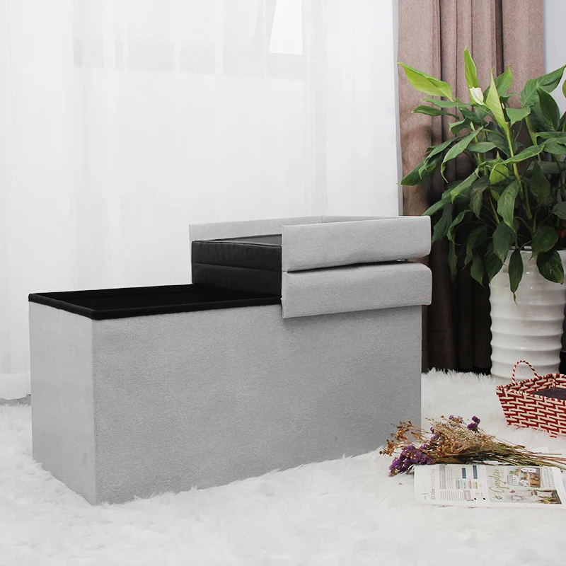 Hstex High Quality Hot Sale Storage Ottoman Folding Storage Ottoman Storage Box Bench