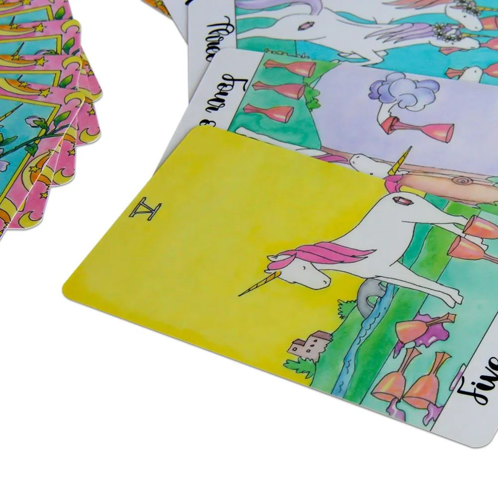 Заказная высококачественная печать оптом Изысканная Подарочная коробка 4C полный цвет Oracle Tarot карты