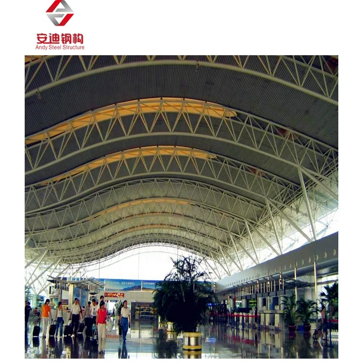 Prefabricated Steel Pipe Truss Structure Airport Waiting Room/hall/Terminal Roofing Building