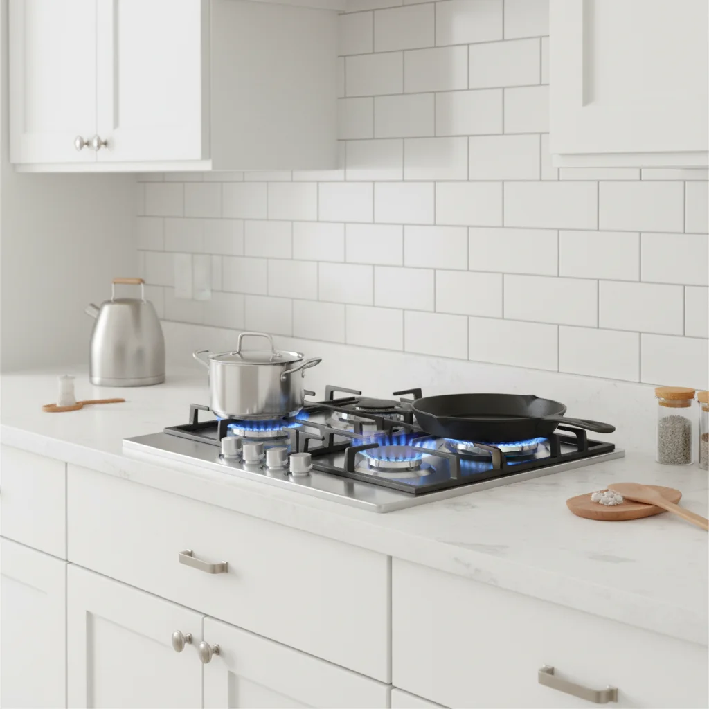 4-Burner Stainless Steel Built-in Gas Hob Home Appliance Auto Ignition Gas Stove