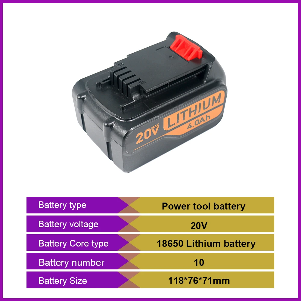 product for blackdecker 20v lithium battery replacement 60ah high output rechargeable power tool pack durable cordless drill battery-2