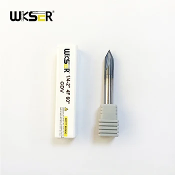 New Product 4 flute carbide chamfer end mill for aluminum steel 60 degree coated chamfer endmill milling cutter