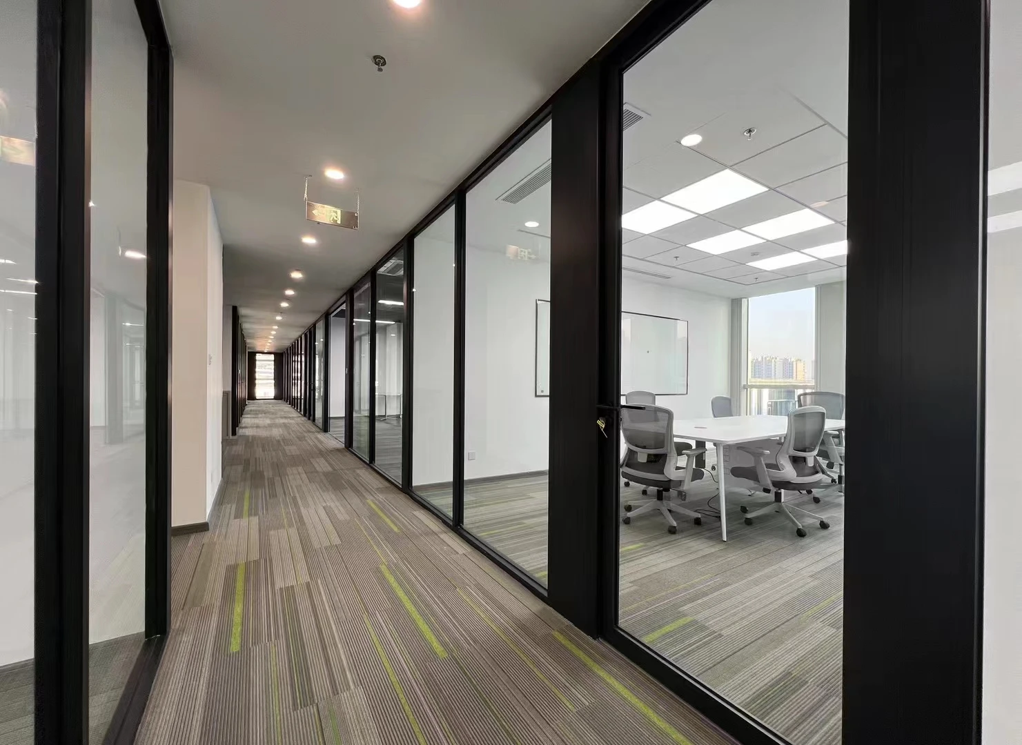 High-end Fire Rated Glass Partition Wall for Office 2 Hour Fire Resistance Office Demountable Glass Partition