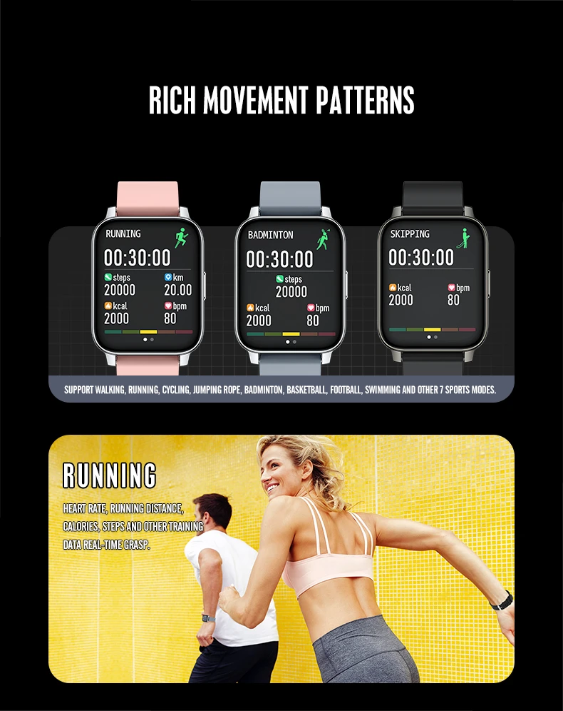 2021 New Product 1.69 Inch IPS Screen 240*280 P36 Smartwatch with Heart Rate Blood Pressure Monitoring Support Remote Camera Smart Watch (10).jpg