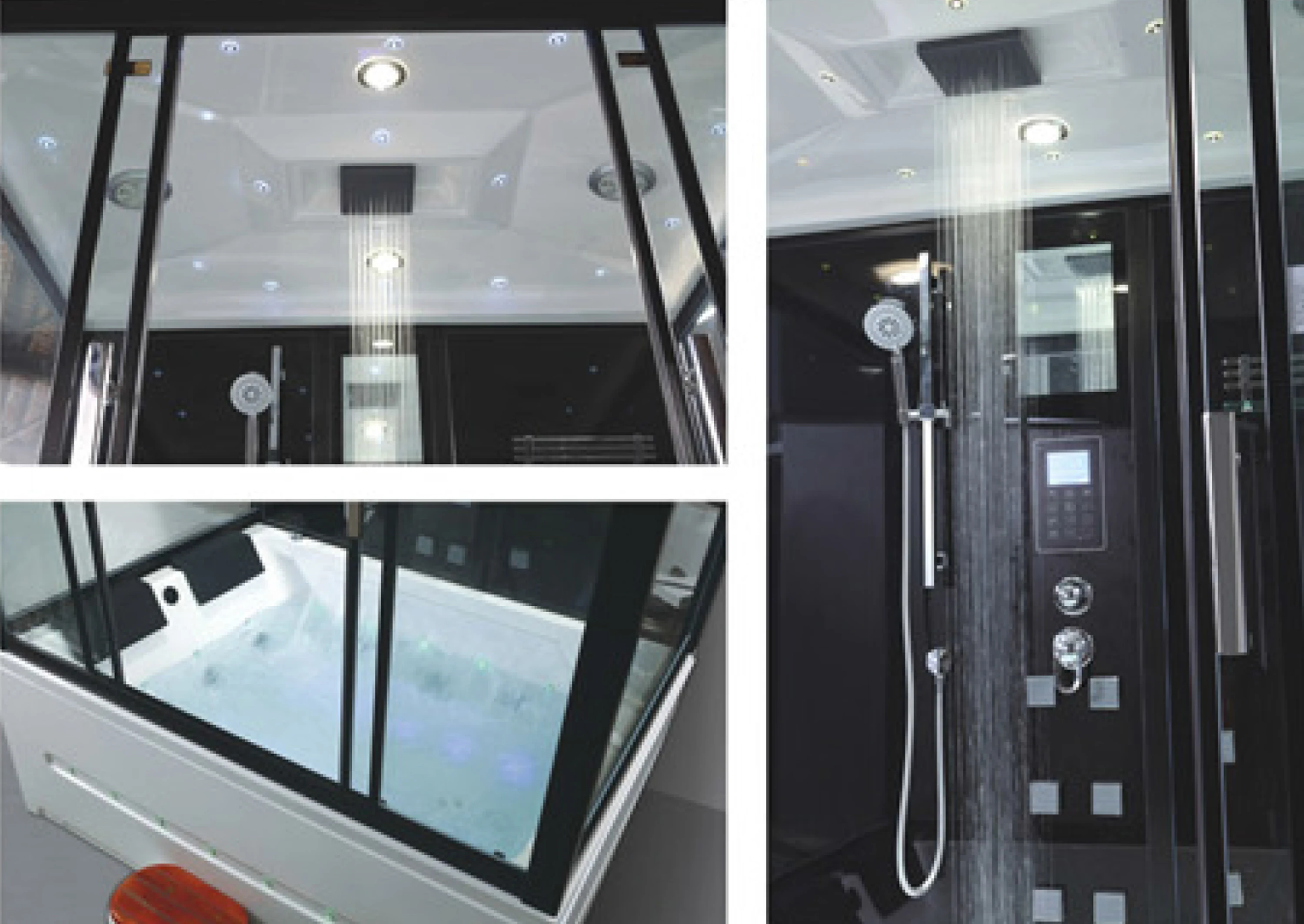 High Quality Modern Design Combination Big whirlpool Luxury Steam Shower Cabinet Steam Shower Room Cabin With Tub