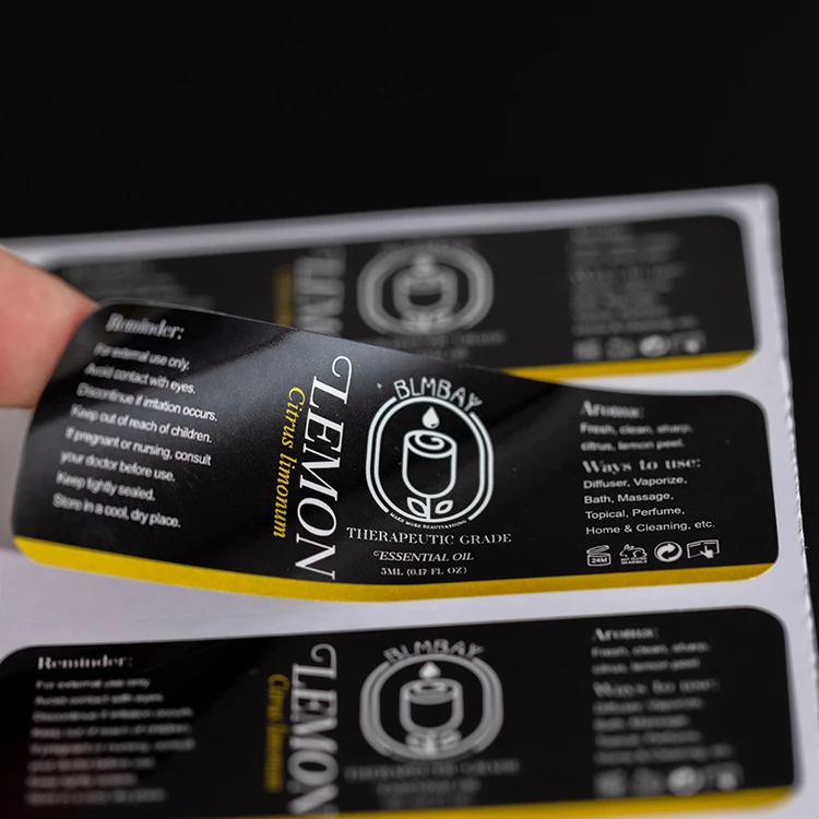 product custom design waterproof vinyl cosmetics product packaging stickers printing wholesale pvc self adhesive label stickers646-6