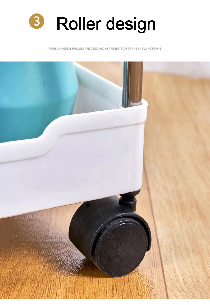 PP Plastic Multilayer Save Space Crack Shelf Bathroom Gap Holder Removable Rack Kitchen Narrow Storage Racks Kitchen Organizer