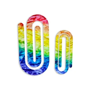 Heat Transfer Acrylic Paper Clip Student Book Notes File Card Holder PaperClip Sealing Clip Moisture-proof