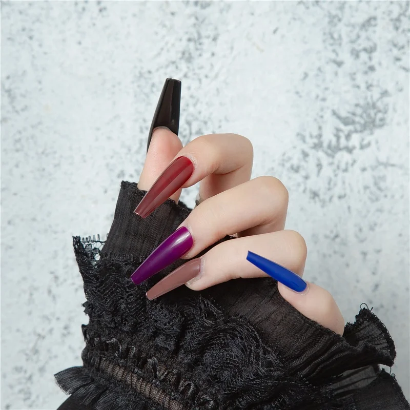 nails wholesales factory supply nude art long ballerina nails