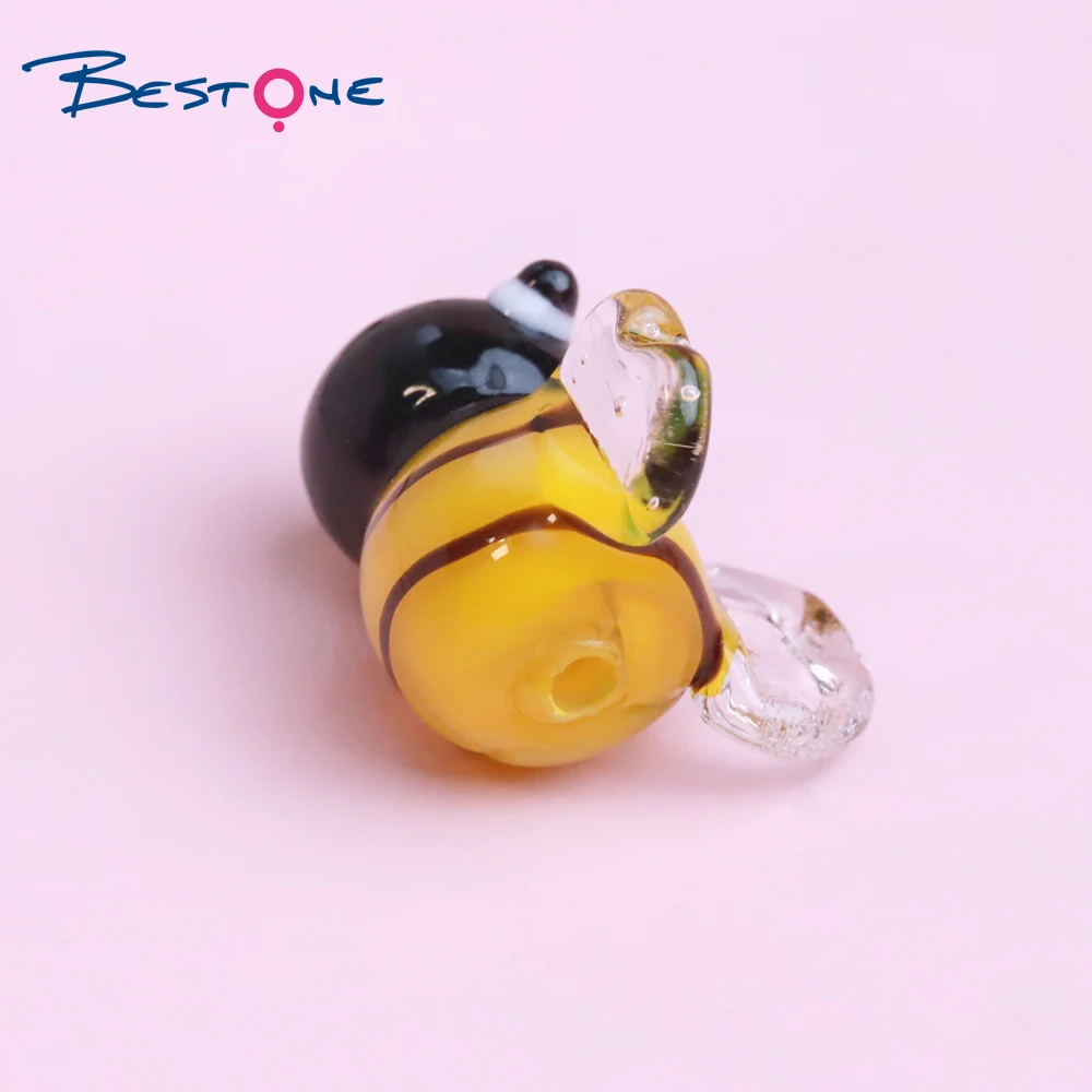 Bestone Custom Miniature Small Cute Lampwork Glass Honey Bee Animal  Figurine Beads for DIY Jewelry