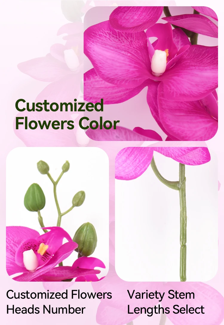 Factory Colorful High Quality Simulation Fake Orchids Artificial
