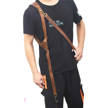 Luxury Genuine Leather Camera Strap Chest Hiking Travel Photographer Harness Double Shoulder Adjustable Camera Accessories product image