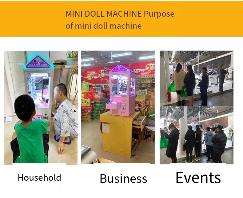 Hot Sale Mini Claw Machine Catch Doll Arcade Toy with Plush Coin Operated Games Mega  Under 100 Dollar Claw Machine
