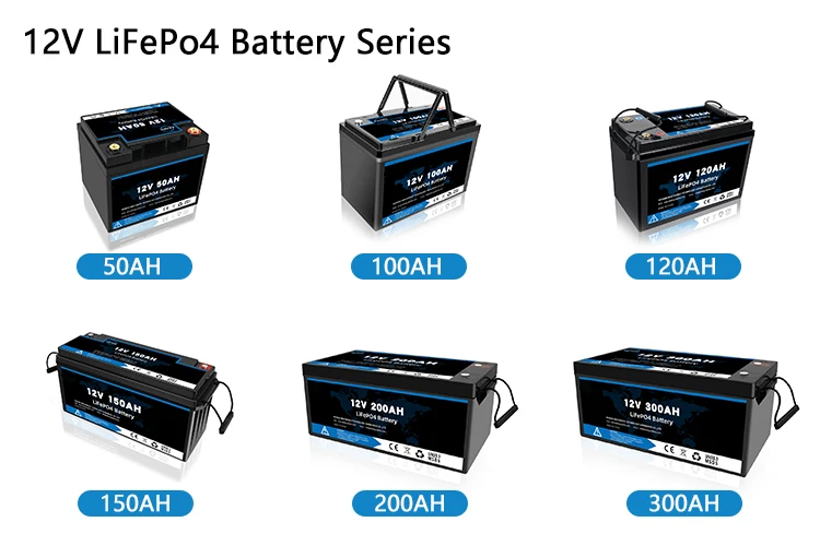 Warranty 10 Years 12v lifepo4 battery 7ah 20ah 50ah 100ah 200ah 300ah 400ah lithium ion batteries solar energy system for home factory