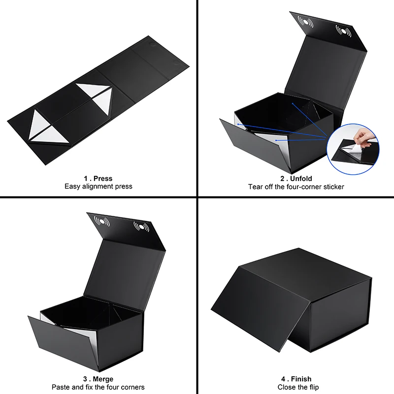 Custom Colorful Boxes With Magnetic Lid Gift Box Packaging Paper Magnet Closure Caja De Con Iman Rigid Cardboard Cosmetic Box manufacture