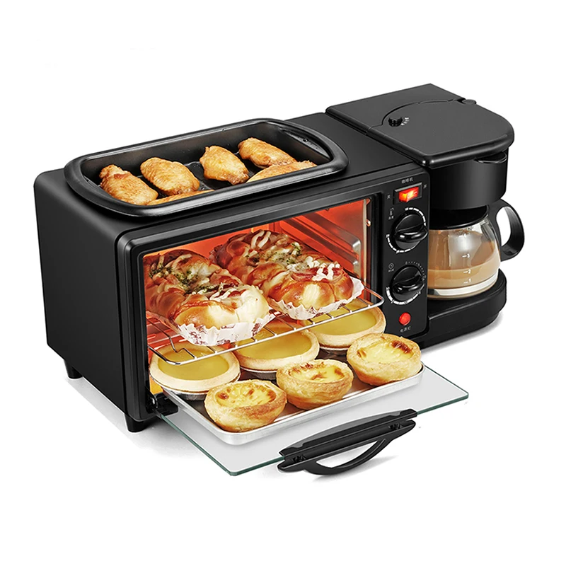 Multifunctional 3 4 in 1 Automatic Breakfast Making Machine Cereal Sandwich Waffle Household Coffee Jam Bread Best Review
