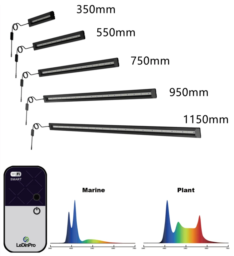 Настраиваемый светодиодный светильник для аквариума, 150 см, с Wi-Fi управлением