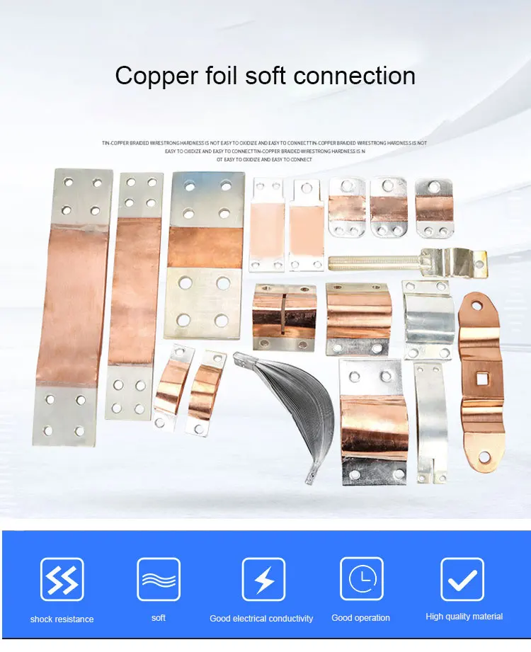 Earth Strap Copper Braided Busbar Connector 1000V 10A-6000A Flexible ...