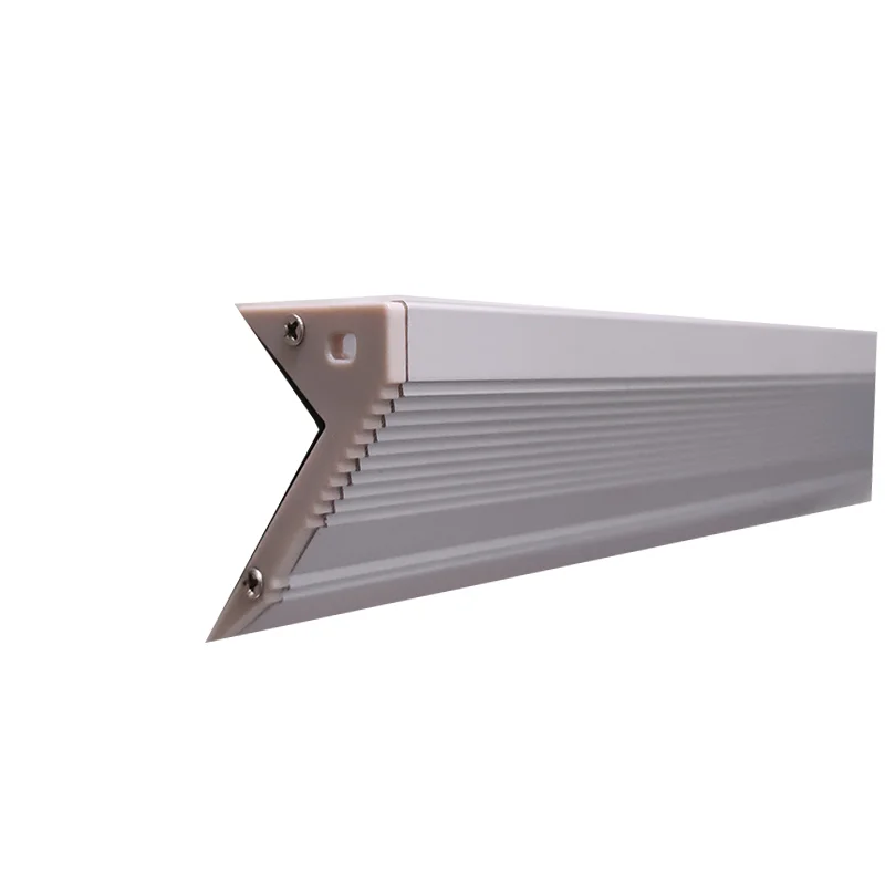 New Style Hot Sales Grooved Stair Nosing Edge Led Step Aluminum Profile For Walking Area