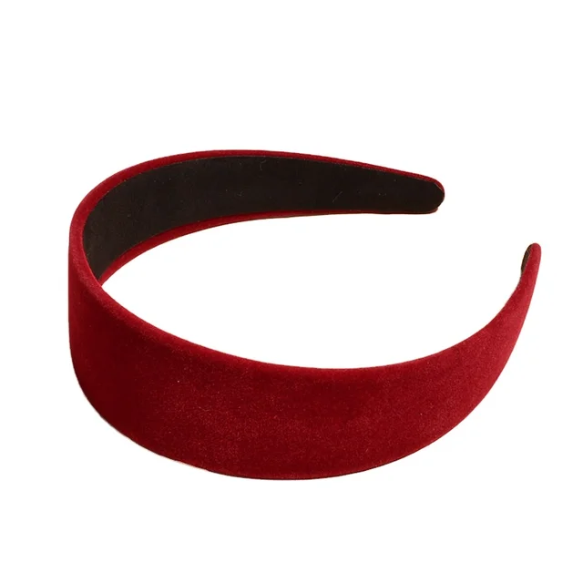 Korean Solid Color Retro Velvet Headband Hairpin Wide-brimmed Face Wash Simple Headband Hair Accessories