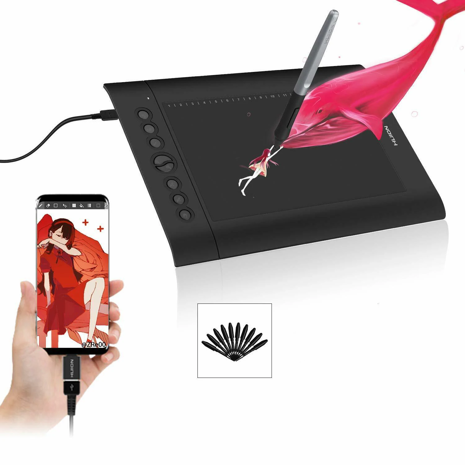 Huion WH1409 V2 Wireless Pen Tablet - Precision & Comfort