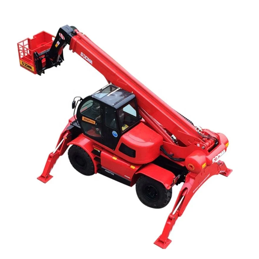 SOCMA Telehandler Telescopic Handler Forklift 5 Ton Telehandler Telehandler Attachments With Working Platform Bucket Hooks