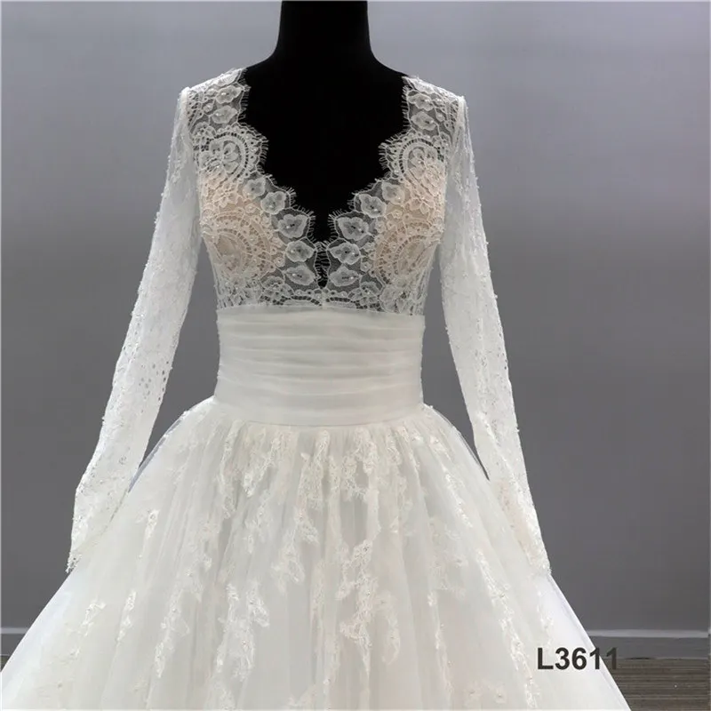 Actual Full Floor Length White Ivory Luxury Corset Bridal Pearl Lace ...