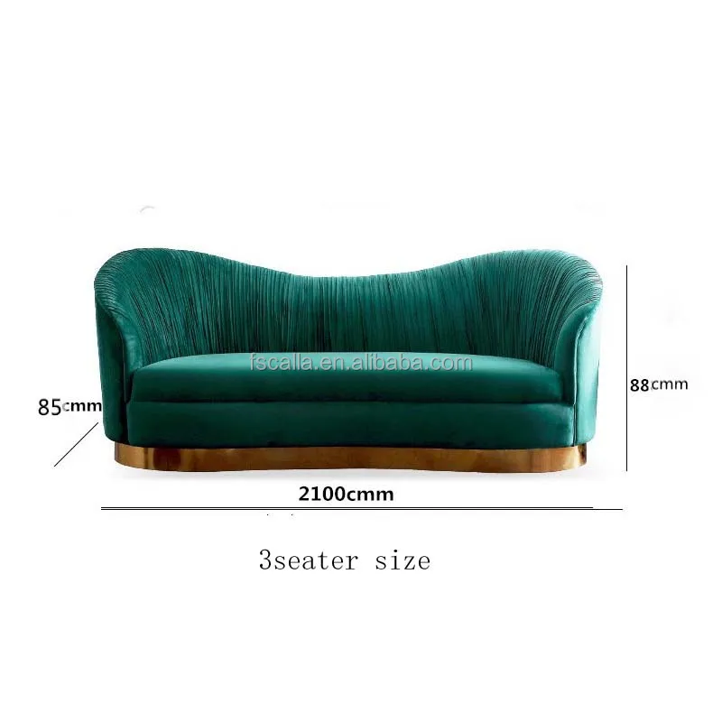 Modern Loveseat Velvet Romantic Wedding Sofa For Living Room Events