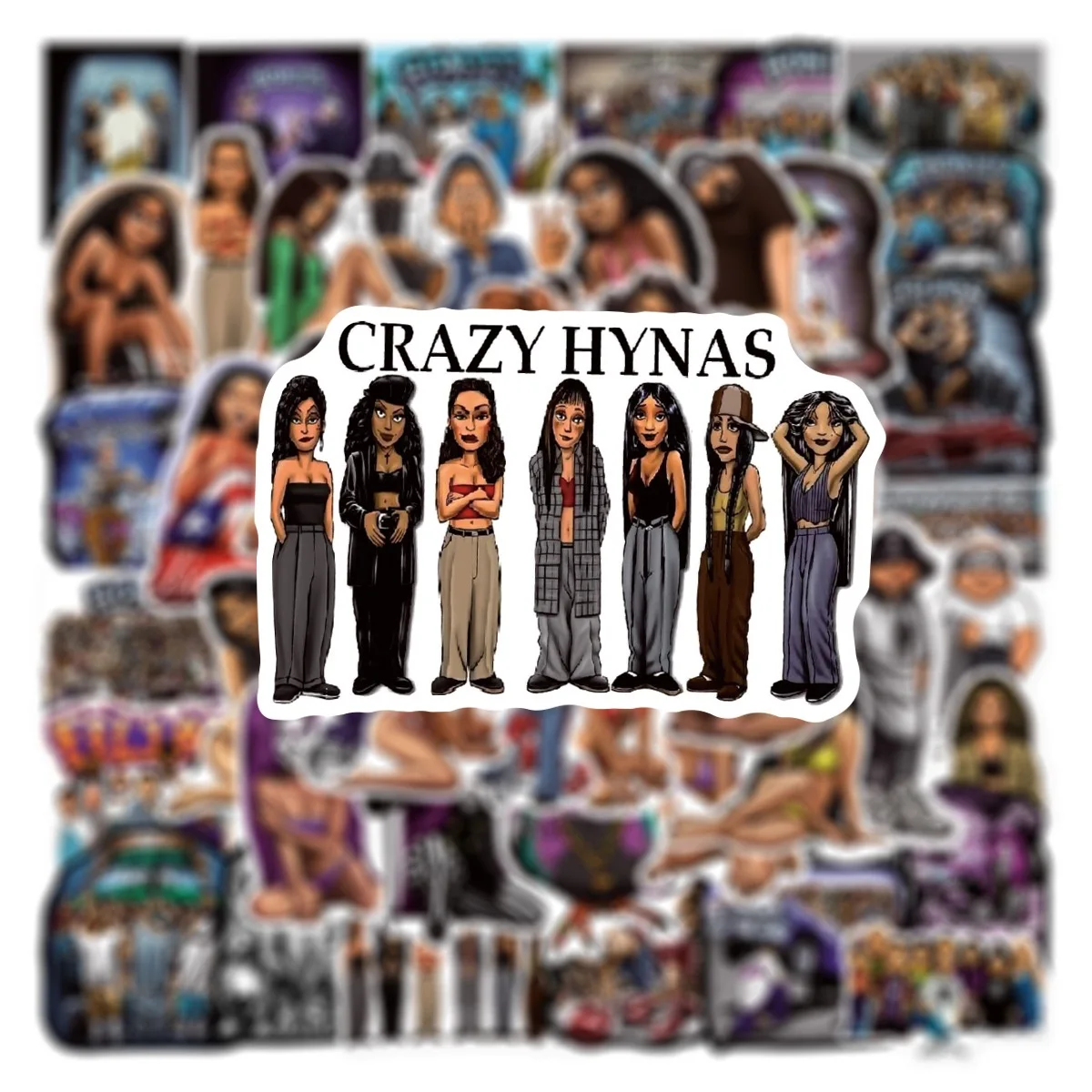 50PCS Fashional Street Style Sexy Girls Bros Homies Stickers