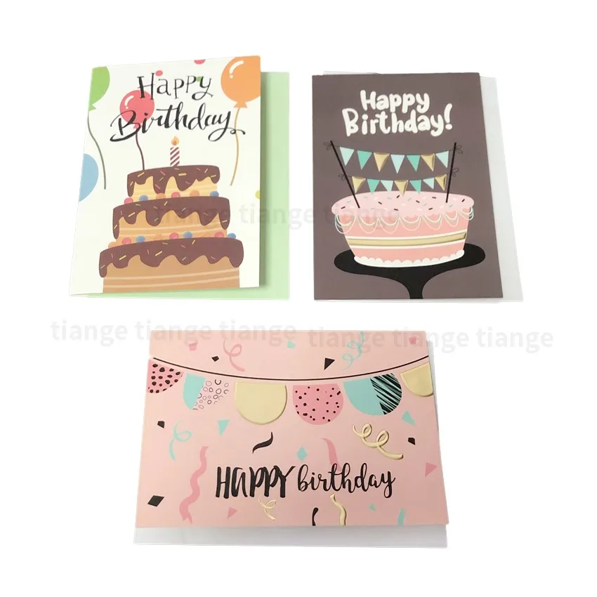 Variety Assorted Custom Happy Birthday Bulk Greeting Cards With