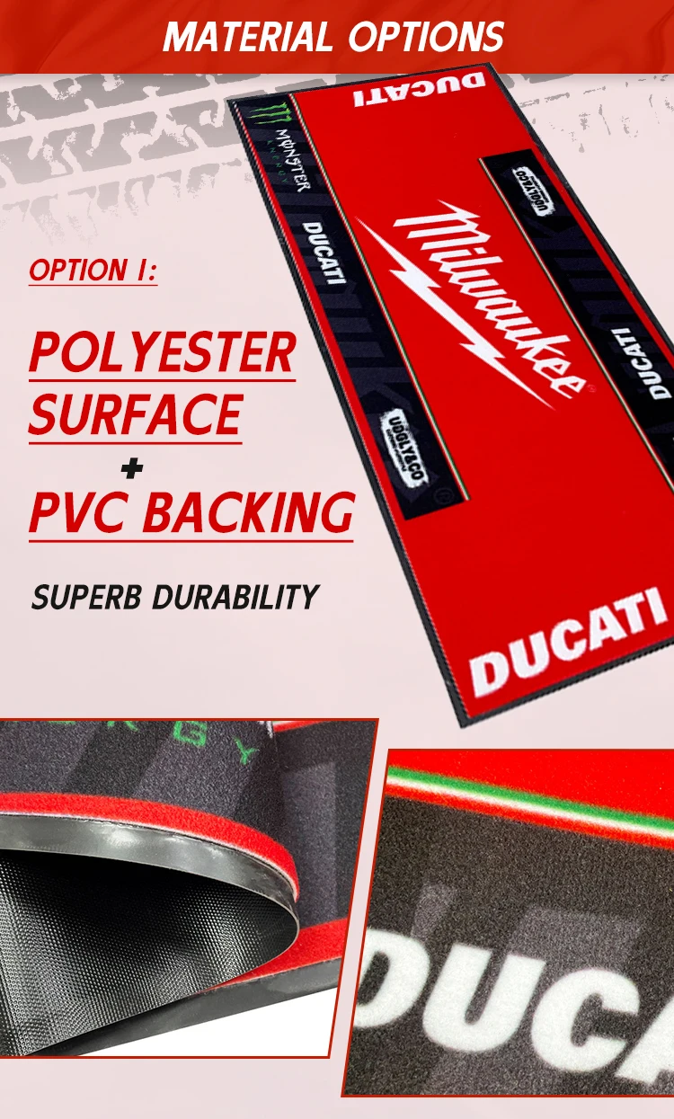 Custom Motorcycle Mat Logo Rubber Floor Mat Garage Mats for Product Motorcycles details