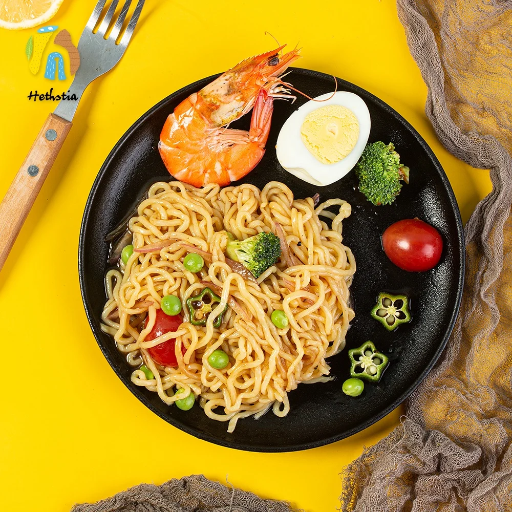 Odorless Sugar Free Different Types of Konjac Oat Fiber Pasta Instant Noodles With Bag Packaging