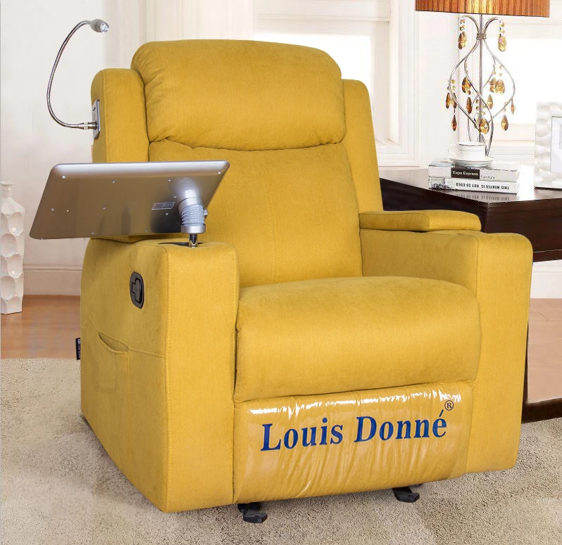 2022 Best Selling Leather/PU/Fabric Material Vintage Fabric Adjustable Single Manual Cinema Recliner Sofa Chair