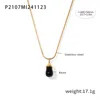 P2107-collar colgante oro negro