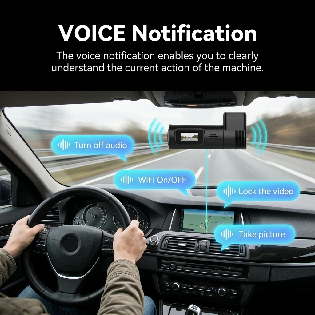 VIEVGUARB Car DVR 1080P Dash Camera with Wi-Fi One-click Wide-Angle Lens IPS Screen Video Recorder