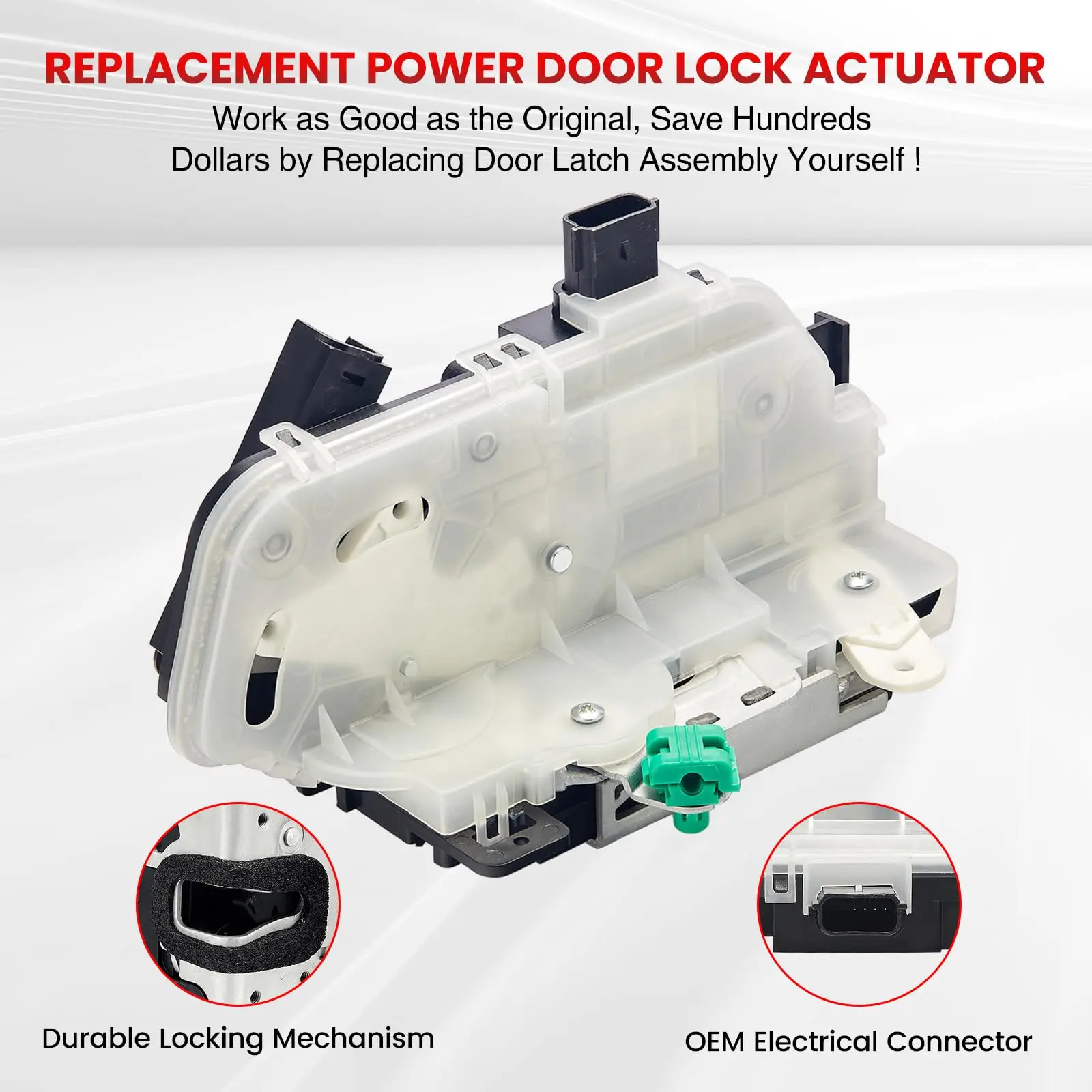 Front Left Manual Door Lock Latch Actuator For Ford F-150 2009-2014 - Remanufactured OEM