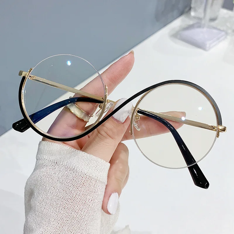 2024 New Design Optical Frame Round Computer Glasses Anti Blue Light Latest Optical Frame Design Spectacles Eyeglasses Frames