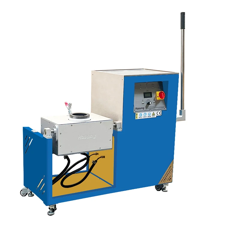 Factory Manual Pouring Induction Melting Furnace for Gold Silver Copper Smelting Precious Metal Melting Pot