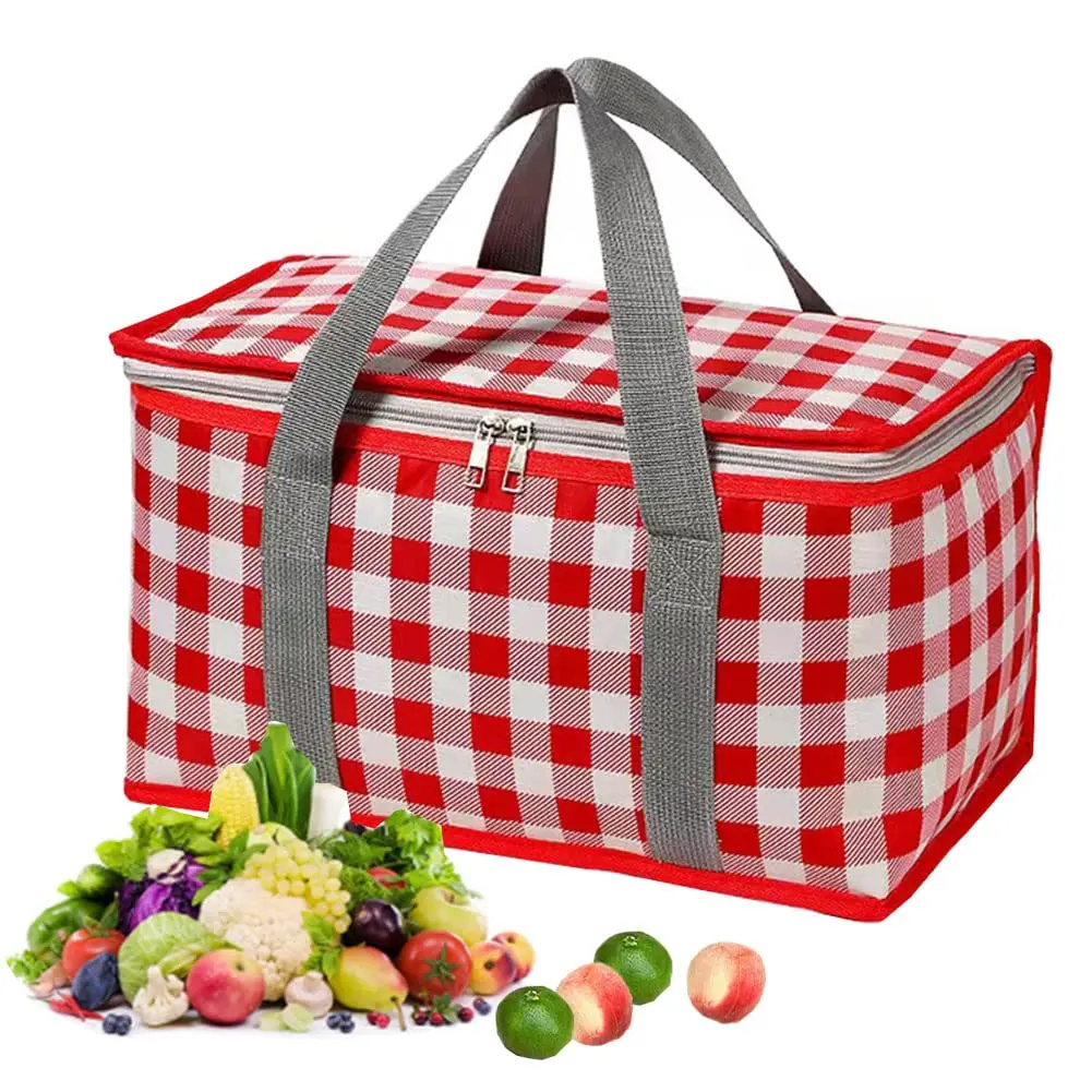 Aluminium Foil Tote Printing Picnic Cooler Bag Food Delivery Picnic Camping Lunch Bag Cooler Bag