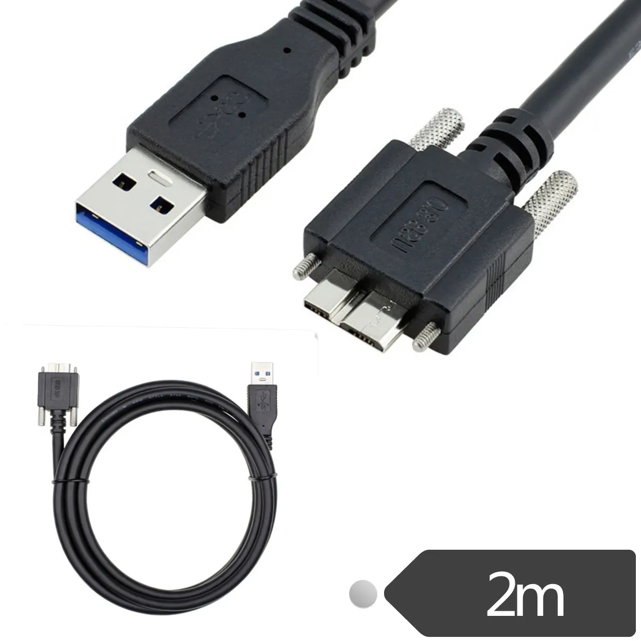Hot Sale Usb 3.0 A Type Male To Micro B Male Extension Camera Cable Usb3.0  Am/microb Cord 1m 1.5m 2m 3m 5m With Locking Screws - Buy Usb 3.0 A Type  Male