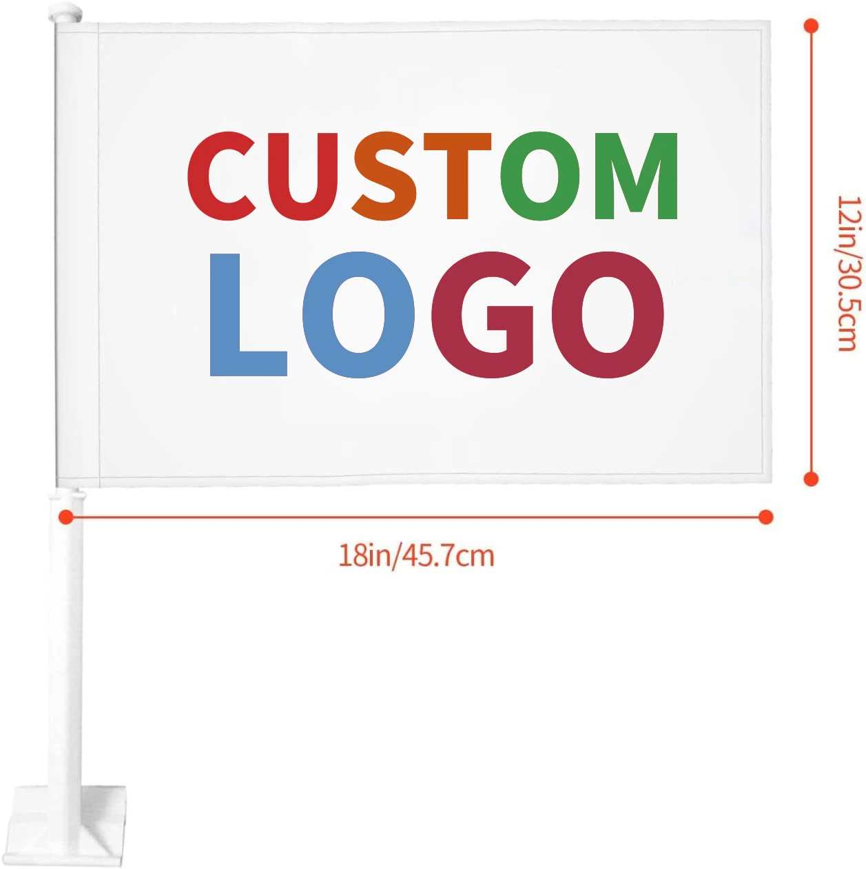 Promotional digital printing 100% polyester all countries double sided printing custom design magnet car flag