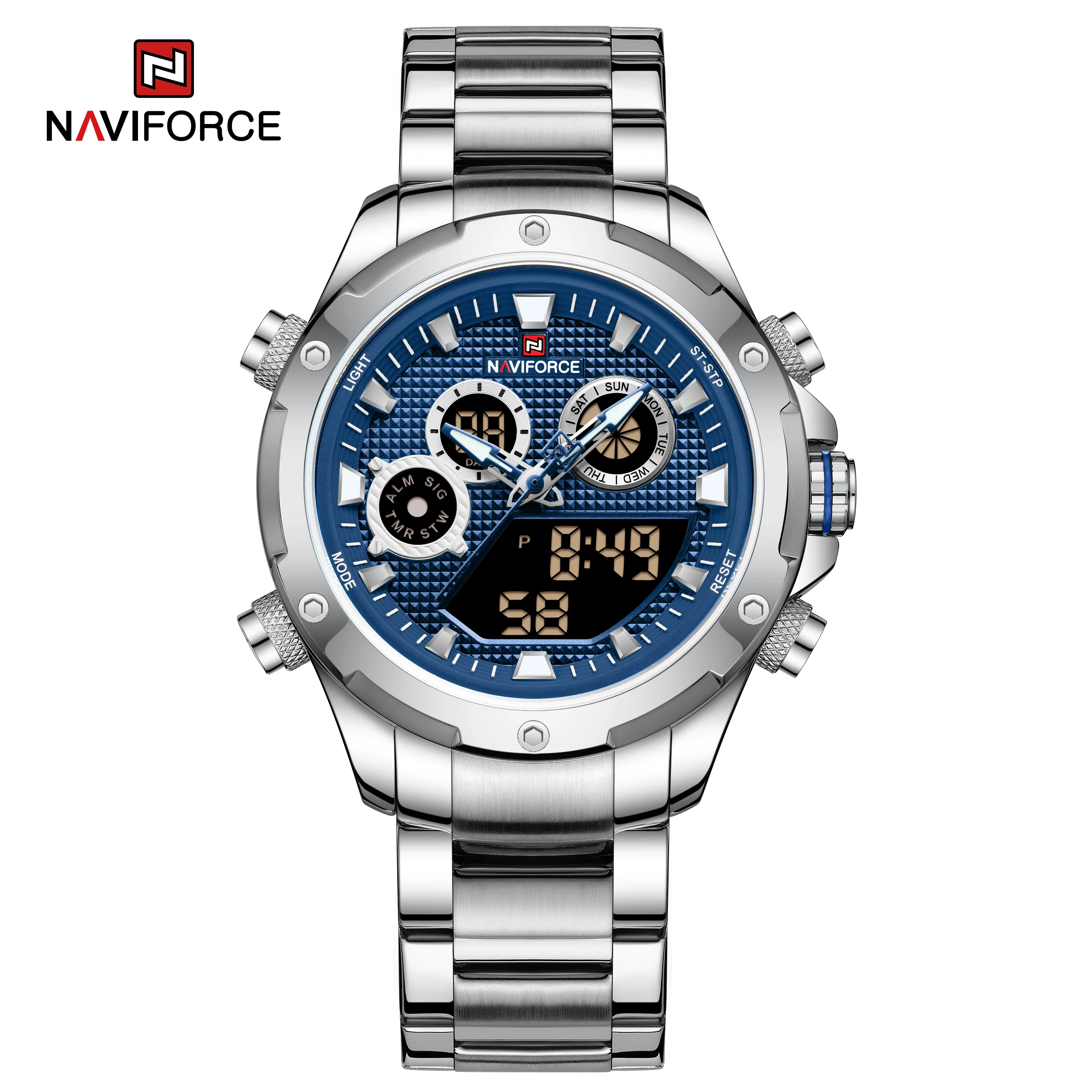 NAVIFORCE  NF9217  9217 Double Display Popular Made in China Men Quartz Watch Latest Calendar Character Sports Watches