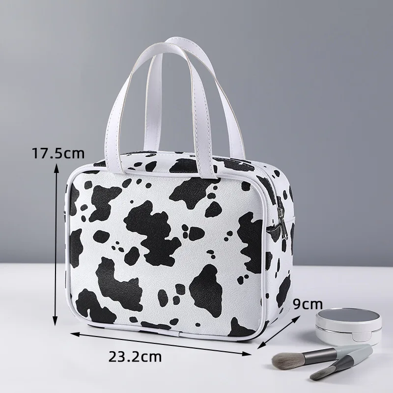 2023 Korean Style New Cow Makeup Bag Women's Large Capacity Portable ...