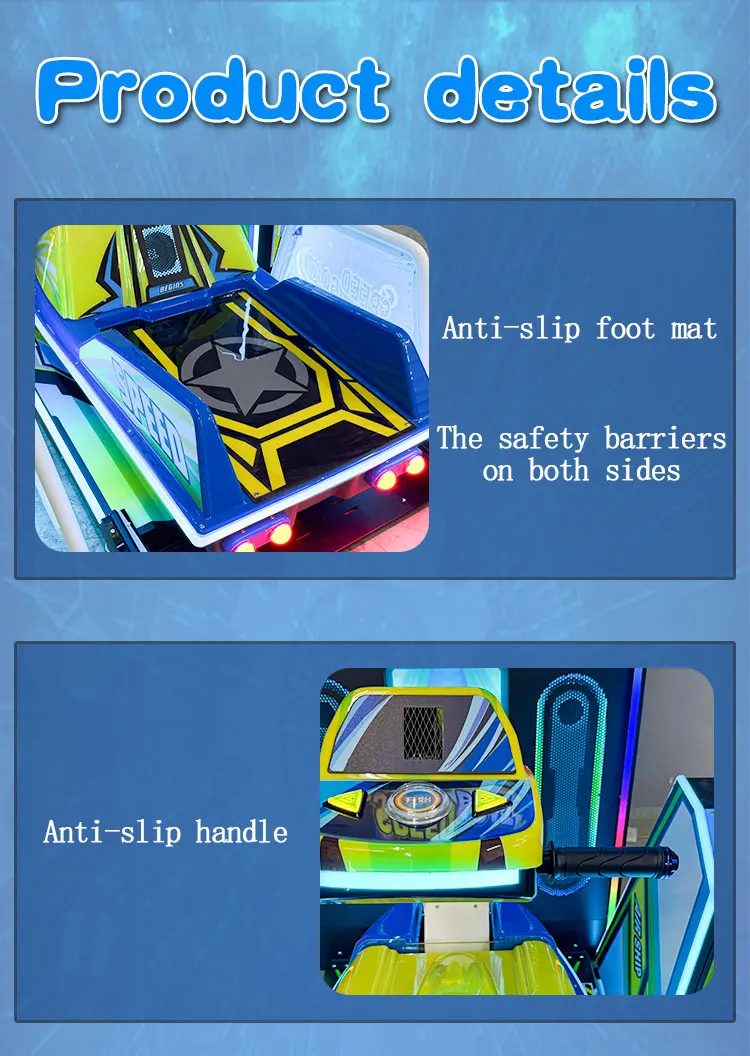 FunPark Hot Selling Speed Boat Simulator 1-Year Warranty Indoor Recreational Arcade Games Coin Operated Metal Material English details