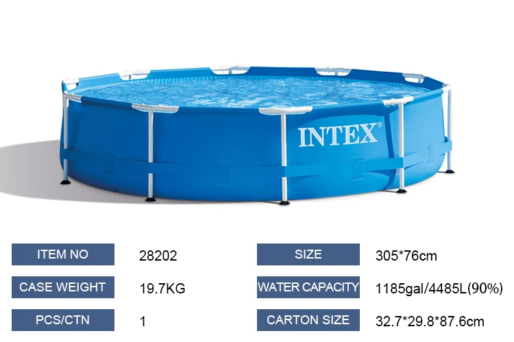 INTEX 28202 10 футов X 30 дюймов металлический каркас набор для бассейна Открытый плавательный