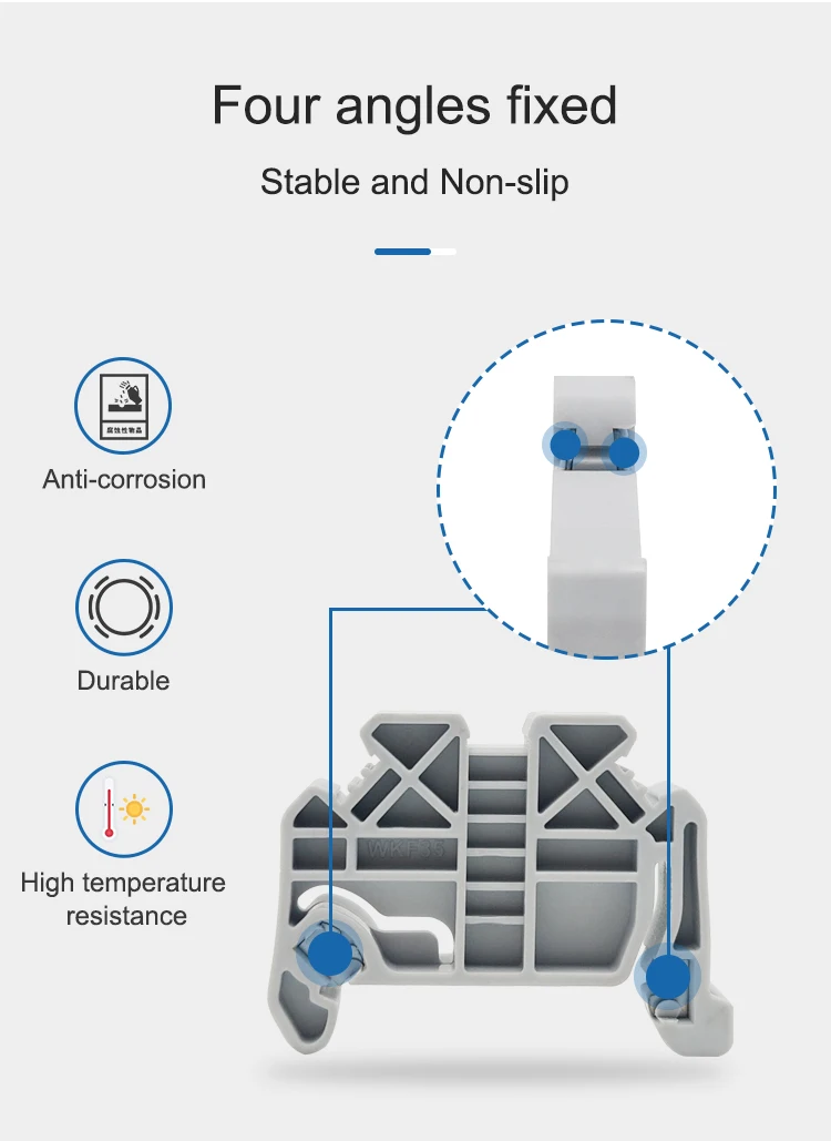 35mm Din Rail Terminal Block End Stopper Clamp bracket