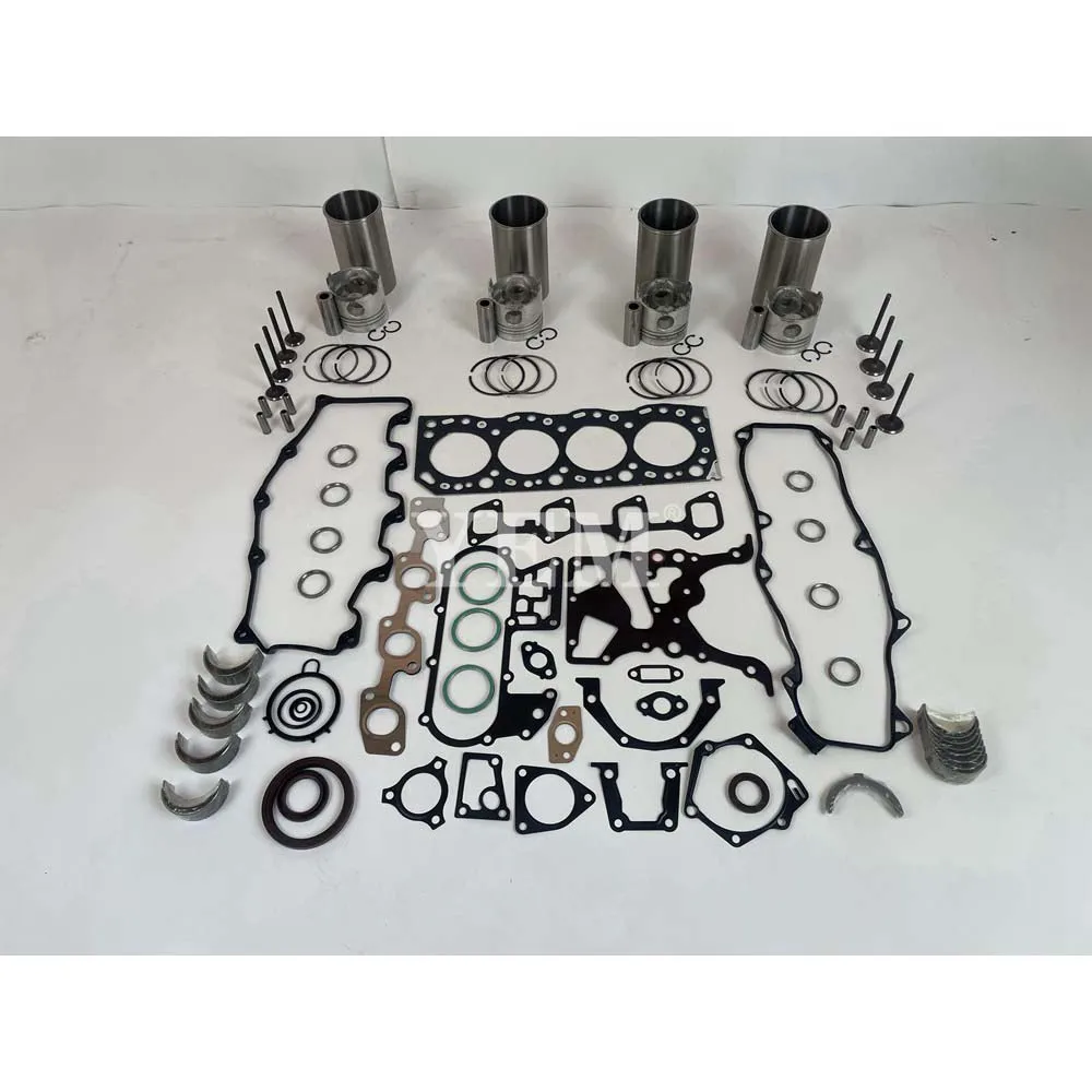2L Overhaul Kit With Cylinder Gasket Piston Ring Liner Kit Valves Set Crankshaft for Toyota Excavator Engine