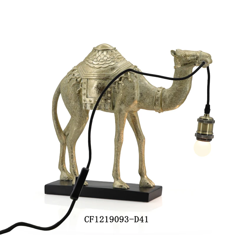 Gifts Lamp Lighting Antique Lamp for Home Decor Table Light Resin 3D Animal Camel Statue Art Gold Foil / Black Modern All-season details